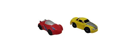 Lot Of 2 Micro Mini Cars Red Yellow Sports Metal Diorama Scene Die-Cast 1:87  • $7.60