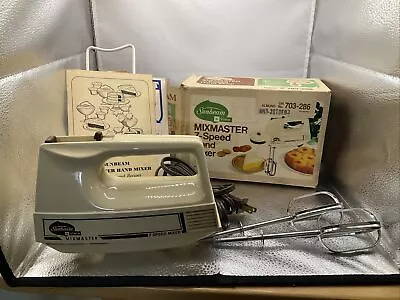 Vintage Sunbeam Mixmaster 7-Speed Hand Mixer Almond Color  • $31.99