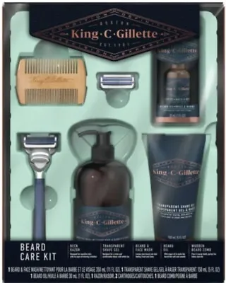 King C. Gillette Complete Men's 7- Piece Beard Care Gift Kit • $25