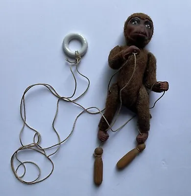RARE Antique Stringed Monkey Marionette Mohair Steiff? Pre-war • $179.99