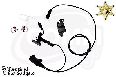 Quick Release Police Earpiece Coyote Lapel Microphone MA-Com P7200 P5100 Jaguar • $79.95