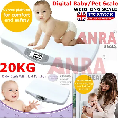 Electric Pet Weighing Scales Dog Animal Cat Toddler Baby Digital 20KG Home Weigh • £32.30