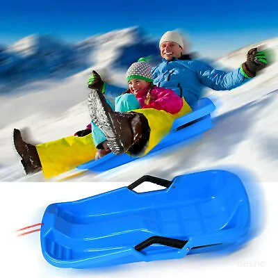 35in Winter Plastic Snow Sled Boat Shape Snow Sledge For Child Kid Adult Pull • $36.99