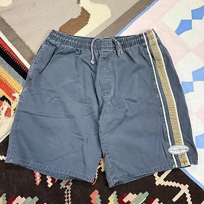 Vintage OP Ocean Pacific Drawstring Shorts Distressed Gray Men's XL • $14.95