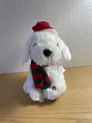 Gemmy Little Jinglers Dog Plush Musical Christmas Dances To Up On The Housetop • $22.49