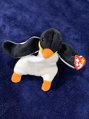 TY Beanie Baby - WADDLE The Penguin (6.5 Inch) - MWMTs Stuffed Animal Toy • $8.79