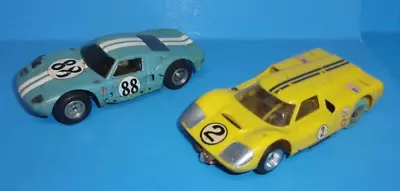 ! Vintage 1/32 Scale Slot Cars Lot Of 2 Tested And Running Look ! • $24.99