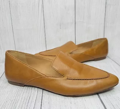 MADEWELL The Frances Skimmer Slip On Loafers Tan Brown Leather Womens Size 7.5 • $32.44