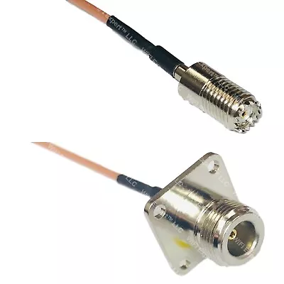 RG316 MINI UHF FEMALE To N FLANGE FEMALE RF Cable Rapid-SHIP LOT • $15.49