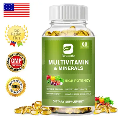 Multivitamin Highest Potency Daily Vitamins & Minerals Supplement 60 Capsules • $12.99