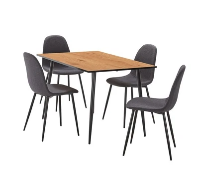 $199.99 • Buy Dining Table Modern Set With 4 Grey Mambo Chairs As New Warranty Seaforth Style