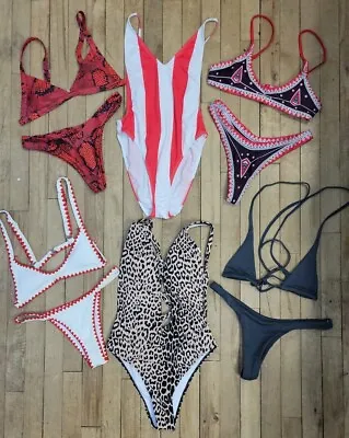 $12 • Buy SHEIN Zaful Lot Of 6 Bikini Swimsuits Small Bathing Suits Swimwear Tops Bottom