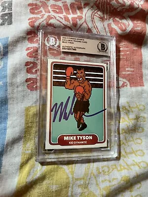 Autographed Mike Tyson Nintendo Punch Out Boxing Card Beckett Slab World Champ • £175.15