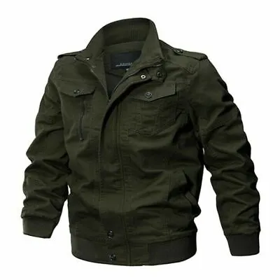 M65 Mens Combat Field Jacket Vintage Type Military Army Quilted Liner Olive Coat • £45.12