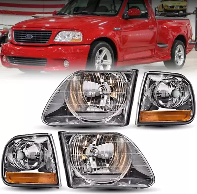 For 1997-03 Ford F-150 Expedition Lightning Style Clear Headlights+Corner Lamps • $129.85