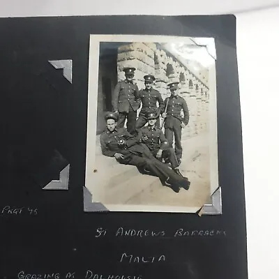 Vintage Photographs Album Page Malta Late 1930s  St Andrews Barracks Dalhosie  • £12