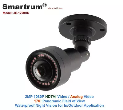 NEW 170˚ Super Wide Angle Outdoor IR Bullet Camera/2.4MP 1080P/HDTVI/CVBS Video • $138