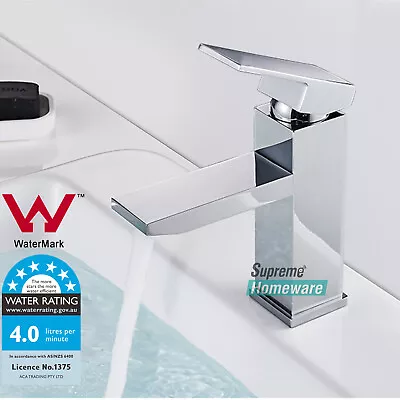 Bath Basin Mixer Tap Brass Sink Faucet Square Tall Standard Chrome Black • $55.44