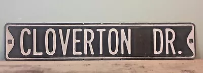 Vintage Embossed Steel Street Sign From Columbia PA Lancaster County CLOVERTON • $55