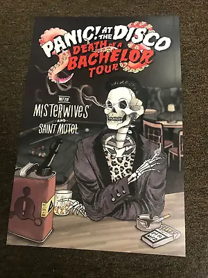 Panic At The Disco Death Of A Bachelor Tour 2017 Cardstock Concert Tour Poster • $15.37