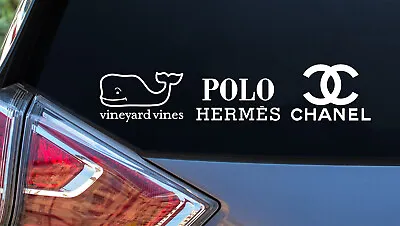 Vineyard Vines Polo Hermes Chanel Clothing Vinyl Sticker Decals • $4.99