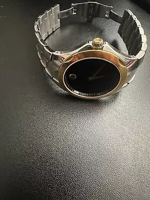 Movado Luno 40mm Silver/Gold Stainless Steel Men's Wristwatch • $500