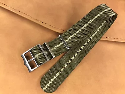 Premium Tudor Style Twill Knit Single Pass Woven Watch Strap Band 20mm • $18.48