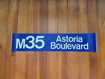 Ny Nyc Bus Roll Sign 1974 Gm 4808 M35 Line Astoria Boulevard Vintage Collectible • $64.99