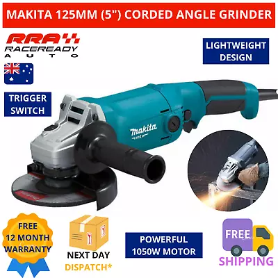 Makita Angle Grinder 125mm (5 ) MT Series Electric Power Grip Corded Tool • $170.92