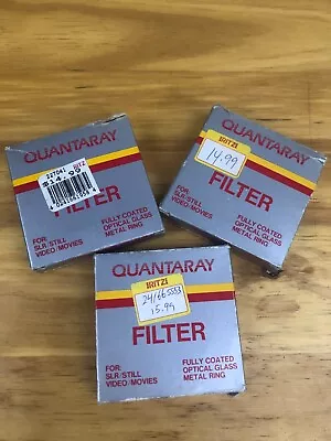 Lot Of 3 VINTAGE Quantaray Camera LENSE FILTERS 58mm • $10