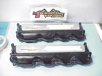 2 Bowtie Chevrolet Aluminum Valve Covers For Chevy R07 NASCAR With Oilers • $300