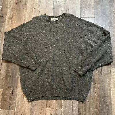 Cabelas Sweater Mens 2XLT 2XL Green Gray Wool Nylon Warm Crew Neck Big & Tall • $39.99