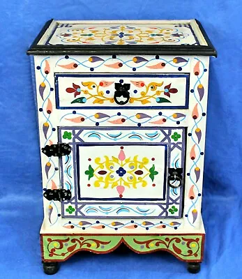 Moroccan Nightstand Table White Painted Accent Corner End Piece Authentic Decor • $315