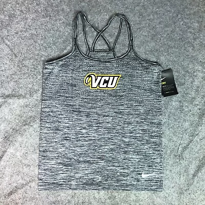 VCU Rams Womens Shirt Medium Nike Gray Tank Top Sleeveless Logo NCAA Tennis NWT • $19.98