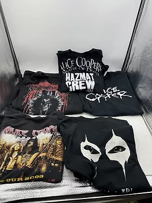 Vintage Alice Cooper Concert Lot Of 5 Used Shirts L XL XXL • $54.99