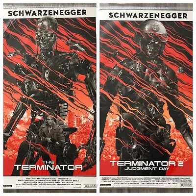 Gabz - Grzegorz Domarazki - Terminator 1 & 2 - 24 X 36 Variant Ed Of 175 TWO Prt • $559.99