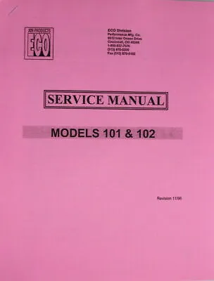 ECO Tireflator Models 101 & 102 Air Meter Repair And Service Manual • $6.95