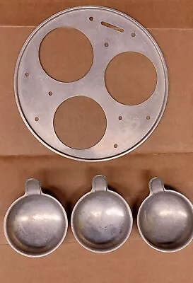Century Aluminum Ware Vintage 3 Egg Poacher Insert & Cups Made In The USA  • $14.99