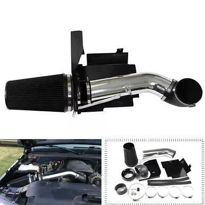 Cold Air Intake System+Heat Shield Kit For 99-06 GMC/Chevy V8 4.8L/5.3L/6.0L Bla • $48.99