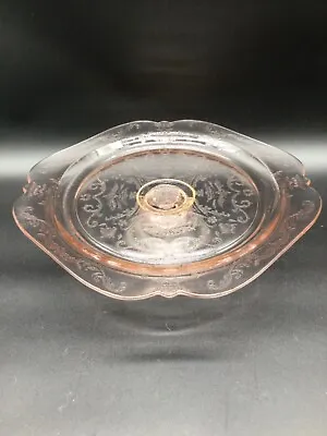 $38 • Buy Vintage Indiana Pink Glass Madrid Pattern Footed Cake Plate Stand 10.25 