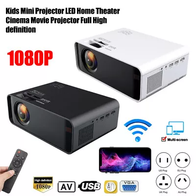 Newest Projector 1080P LED Mini Bluetooth WiFi Video Home Theater Cinema HDMI • $89.99