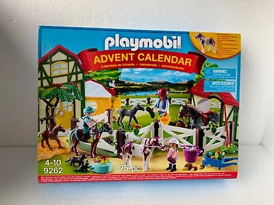 PLAYMOBIL 9262 Advent Calendar Horse Farm - 125 Pieces - NEW & SEALED • £19.95