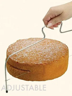 £3.45 • Buy FOOD Cake Cutting Wire BAKING Slicer Blade Tool Leveller Adjustable 40cm Wide