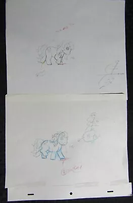 MY LITTLE PONY Cartoon Animation 12.5x10.5  Pencil Drawing LOT Of 17 Full Figure • $100.25