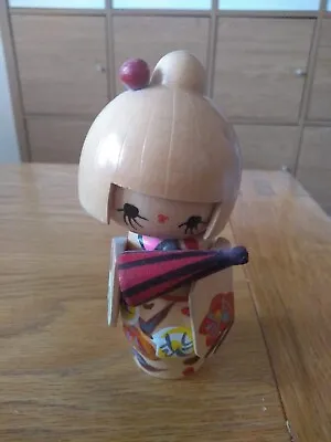 Beautiful Creative Kokeshi Wooden Doll By Aramaki Kyoho : Height  12 Cm • £19.99