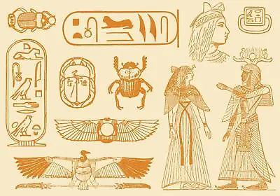 Egyptian Hieroglyphic Art : Archival Quality Art Print Suitable For Framing  • £55.06