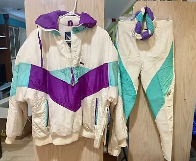 Vintage 1980s Women’s Ski Outfit - Serac Jacket Hot Chillys Pants Headband￼ • $135