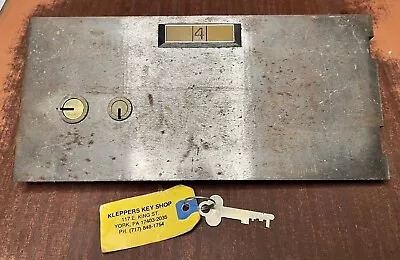 $34.99 • Buy Safe Deposit Box Door Number 4 W 1 Key Vintage Diebold 497L Yorktowne Hotel