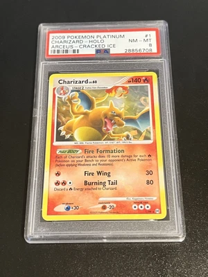 $150 • Buy Pokemon Card Cracked Ice Holo Charizard 1/99 PSA 8 NM-MT Platinum Arceus 