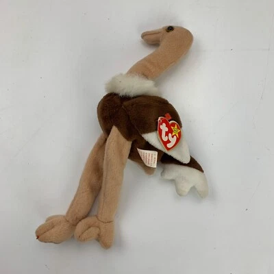 $4.19 • Buy Stretch Ty Beanie Baby Ostrich 1997 Toy Plush Stuffed Animal